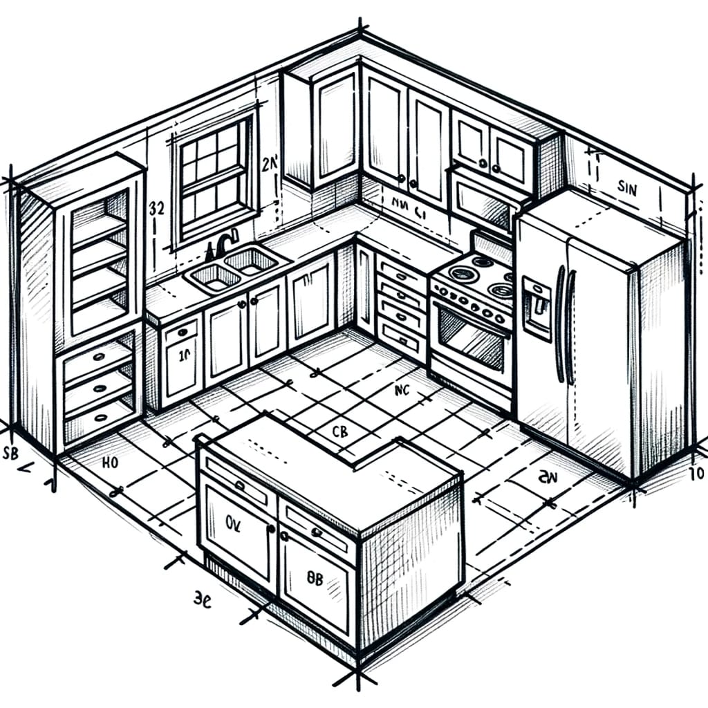 Make A Sketch Of Your Kitchen 1 