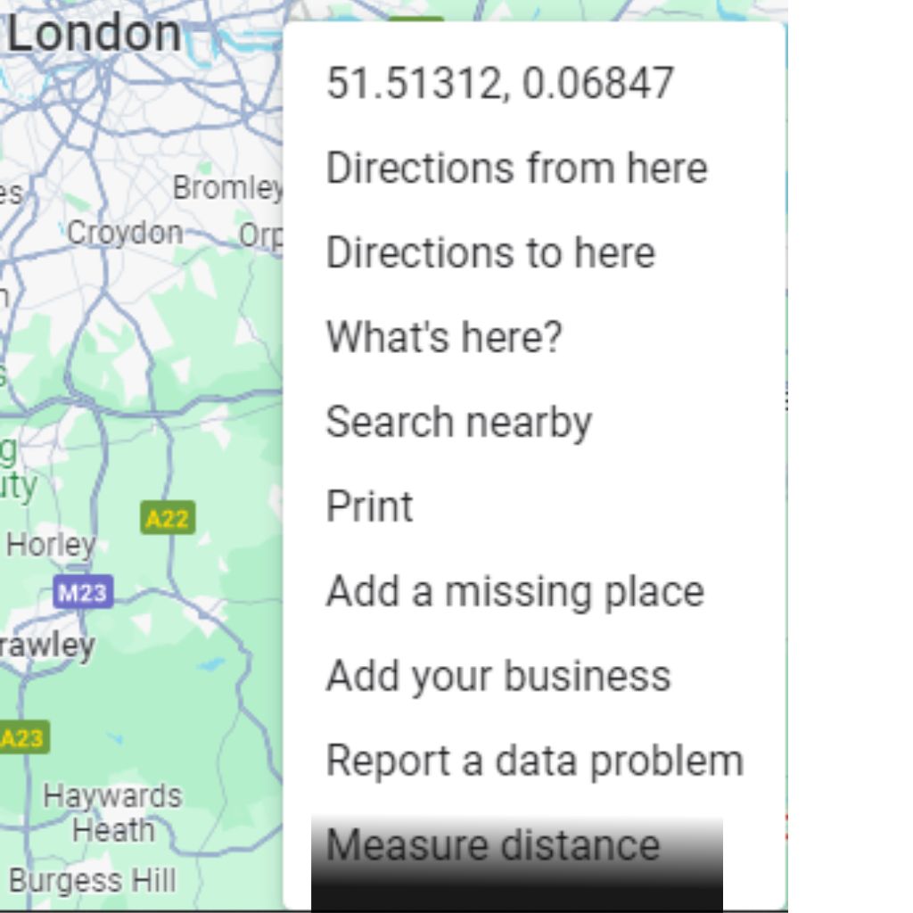 Click On Measure Distance To Measure Disstance On Google Maps 