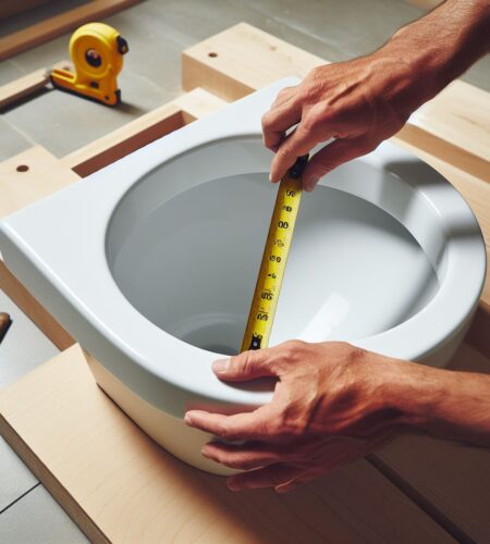 how to measure toilet seat and basin waste size